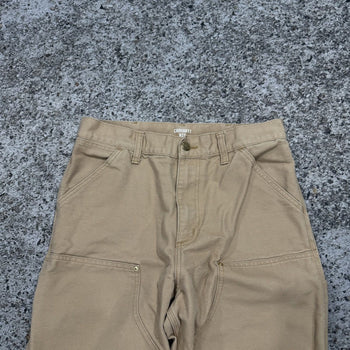 Pantalones de carpintero Carhartt WIP color tostado con doble rodilla