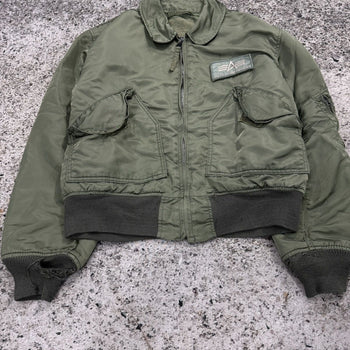1980s Faded Thrashed Alpha Industries CWU 45-P Flight Bomber Jacket