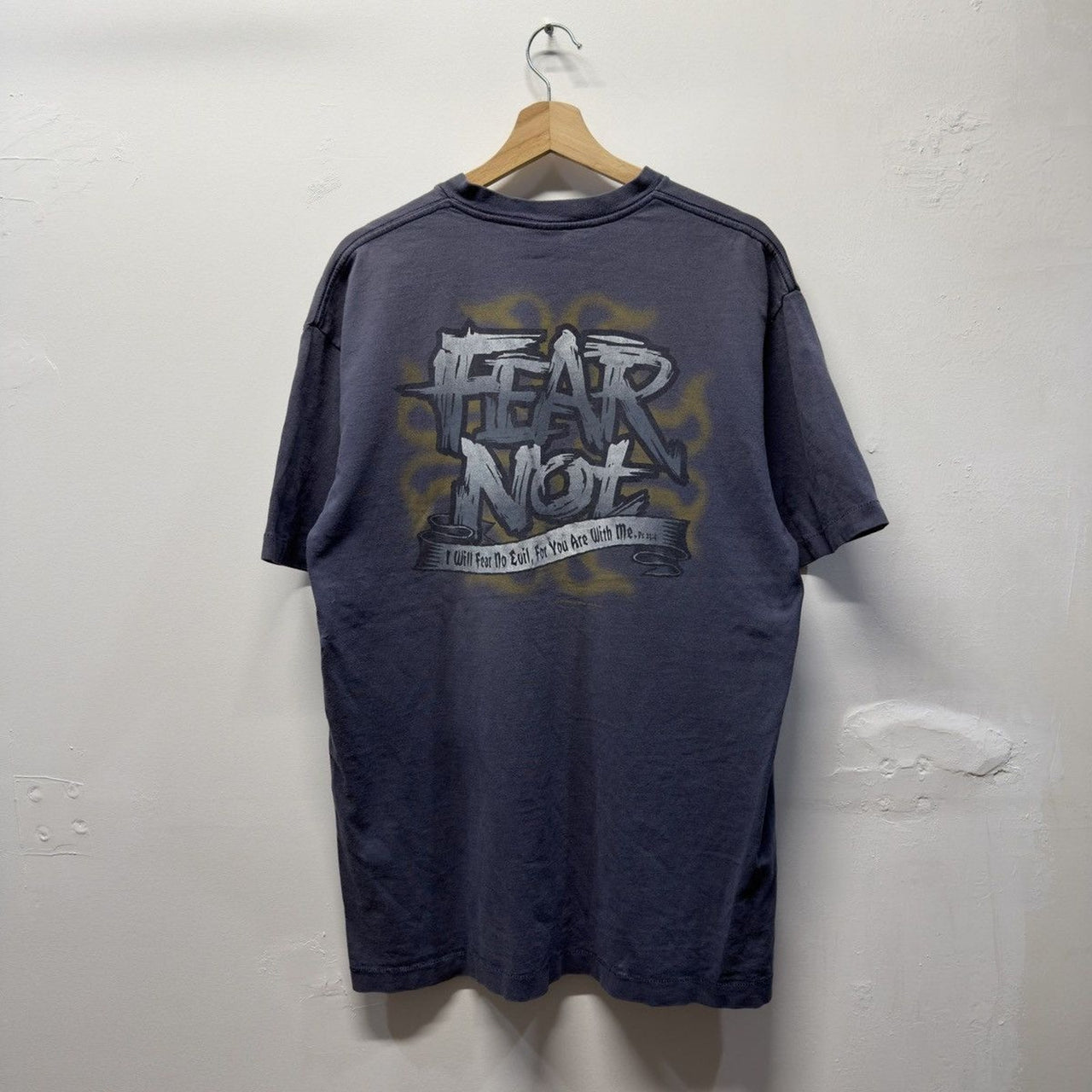 Vintage 1990s No Fear Faded Jesus Bible Verse Tee