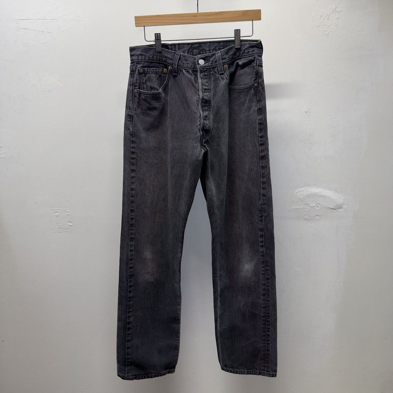 Vintage 1990s Levi’s 501 Made in USA Faded Black Jeans