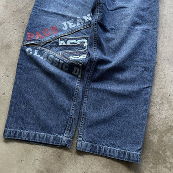 1990S/2000S Y2K PACO JEANS BAGGY ZIPPER DENIM SKATER JEANS