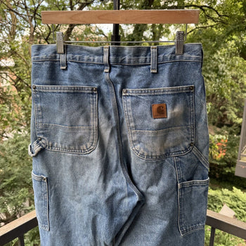 2000s Carhartt Denim Double Knee Pants Thrashed Faded