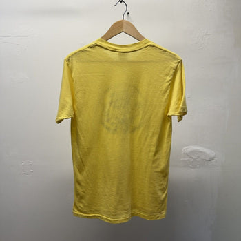 Vintage 1980s Faded Pale Yellow Short Track Racing Tee
