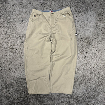 Pantalones cargo holgados de carpintero con pernera ancha de Tommy Hilfiger de la década de 2000