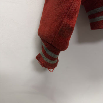 Vintage 1950s Distressed Red Wool Varsity Jacket