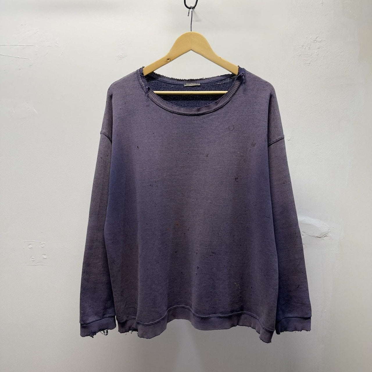 Vintage 1990s Thrashed Faded Distressed Blank Sweatshirt