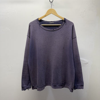 Vintage 1990s Thrashed Faded Distressed Blank Sweatshirt