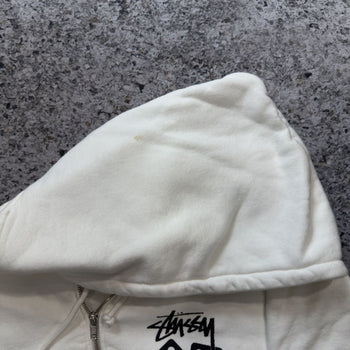 Stussy White Dice Zip Up Hoodie