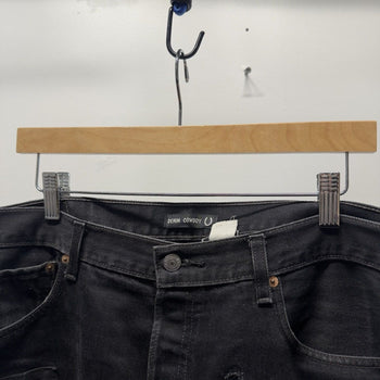 Vintage 2000s Levi's 501 Denim Cowboy Black Patchwork Reworked Jeans