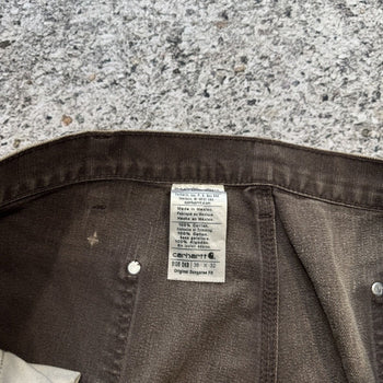 2000s Carhartt Brown Faded Thrashed Double Knee Pants