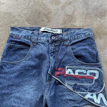 1990S/2000S Y2K PACO JEANS BAGGY ZIPPER DENIM SKATER JEANS