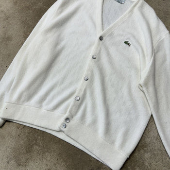 1980s IZOD LACOSTE ACRYLIC CARDIGAN SWEATER