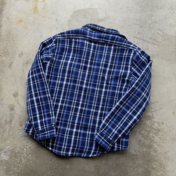 POLO RALPH LAUREN BLUE PLAID FLEECE LINED SHIRT JACKET