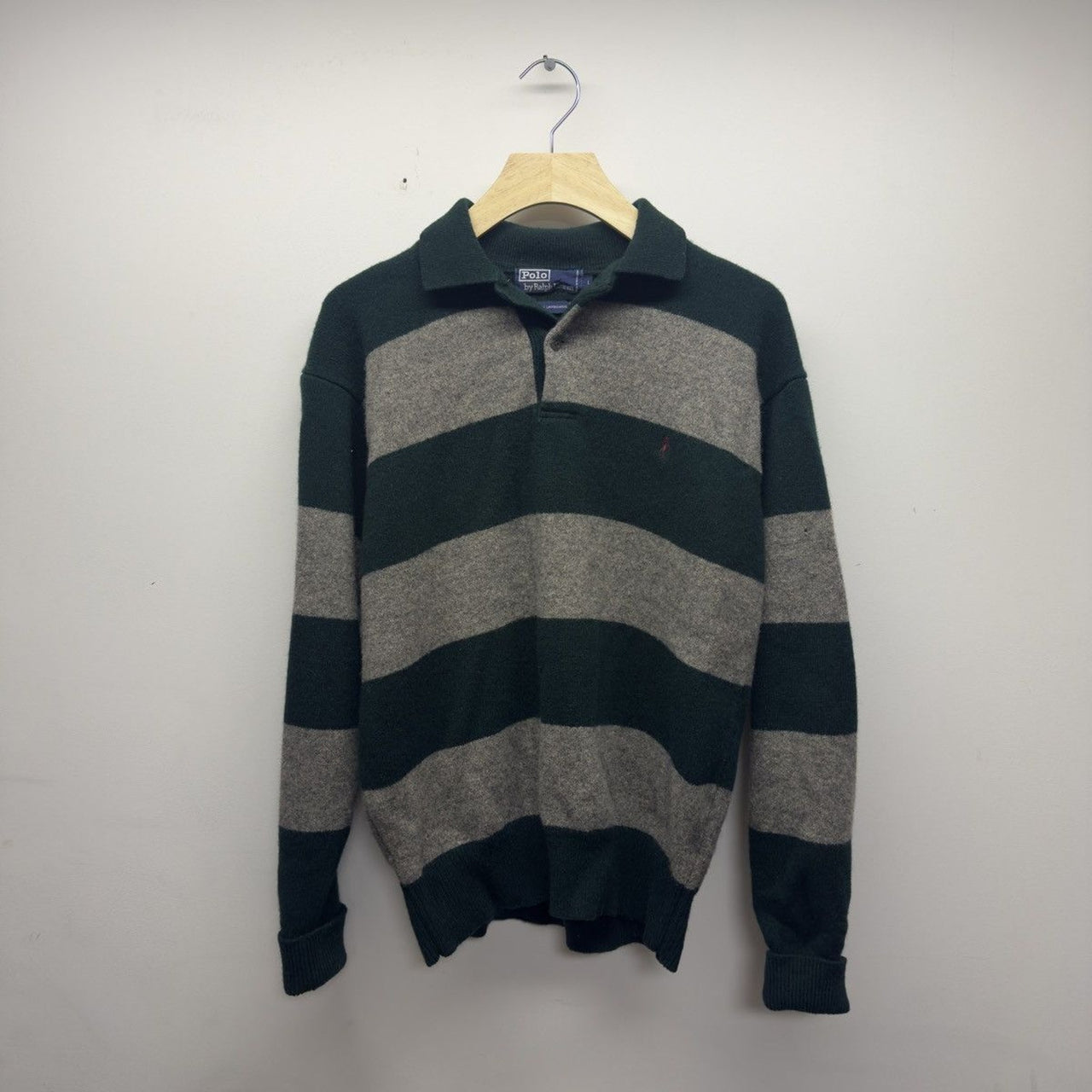 Vintage 2000s Polo Ralph Lauren Striped Lambswool Sweater