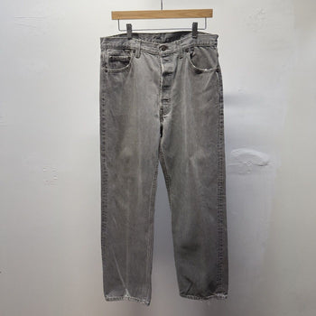 Vintage 1980s Levi's 501 Made in USA Faded Distressed Grey Jeans