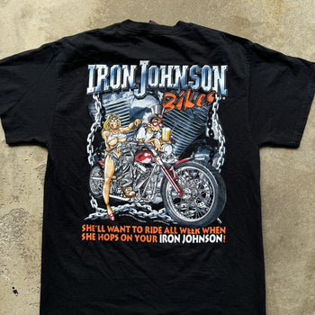 2000S BIG JOHNSON IRON JOHNSON BIKES PARODY TEE