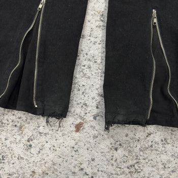 Pantalones de bondage con cremallera de rayón y viscosa Moleskine de Ambivalence Online