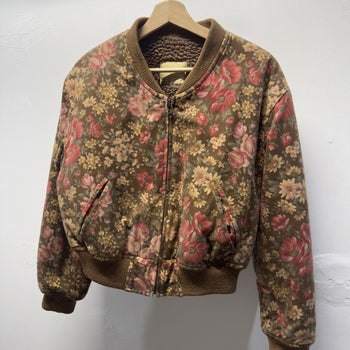 Vintage 1990s Japanese Floral Bomber Jacket