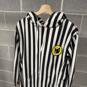 2014 Kill Cat Flog Gnaw Striped Hoodie Black White