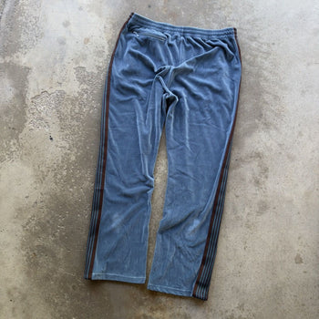 NEEDLES 2023 BLUE EMBROIDERED VELOUR TRACK PANTS