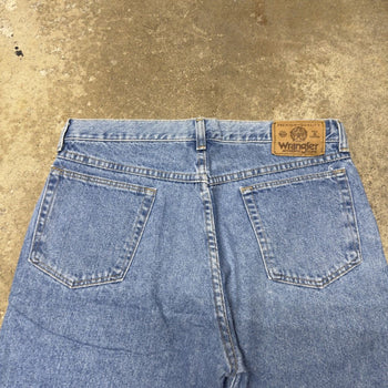 2000s WRANGLER BAGGY LIGHT WASH DENIM WORK JEAN SHORTS JORTS