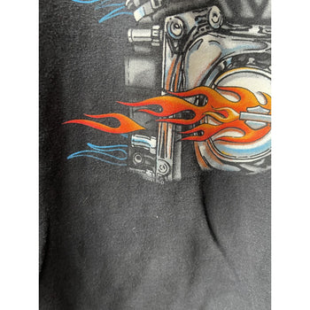 2000s HARLEY DAVIDSON FLAME ENGINE V TWIN LOGO LONGSLEEVE