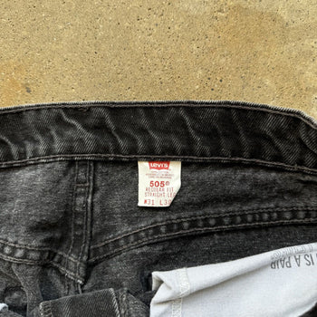 1990s Levi's 505 Faded Black Denim Jeans