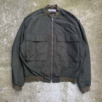 KATHARINE HAMNETT LONDON FW19 NYLON RAF GREEN BOMBER JACKET