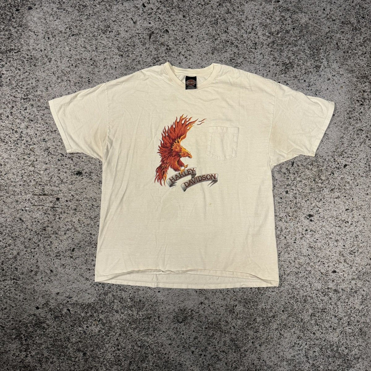 2000年代 ハーレーダビッドソン ラスベガス イーグル Tシャツ 色褪せ スラッシュ加工