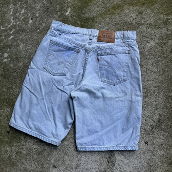 VINTAGE 90s LEVI'S 550 ORANGE TAB DENIM JEAN SHORTS JORTS