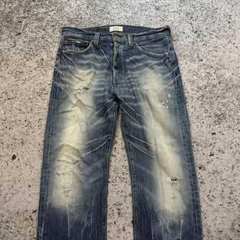 2000s Levi's 501 Thrashed Faded Distressed Jeans