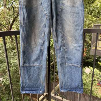 2000s Carhartt Denim Double Knee Pants Thrashed Faded