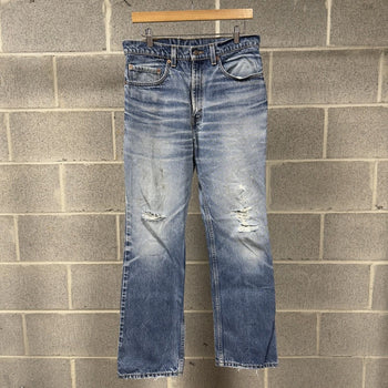 1990s Levi’s 517 Thrashed Faded Distressed Jeans - Made in USA