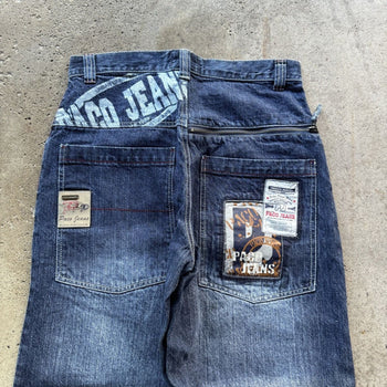 1990S/2000S Y2K PACO JEANS BAGGY PATCH DENIM SKATER JEANS