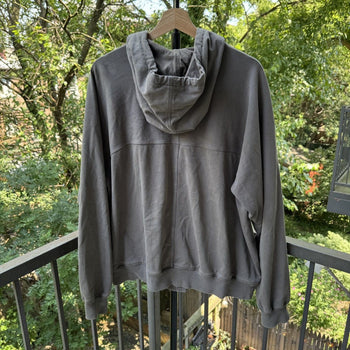 Rick Owens FW22 Strobe Raglan Zip Up Hoodie Dust