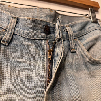 1970s LEVI'S 646 TALON DENIM JEANS THRASHED