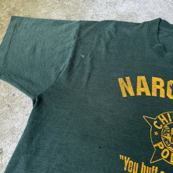 1990S THRASHED FADED CHICAGO NARCOTICS DRUG UNIT TEE