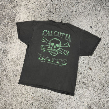 2000s Faded Thrashed Skull Bait & Tackle Tee