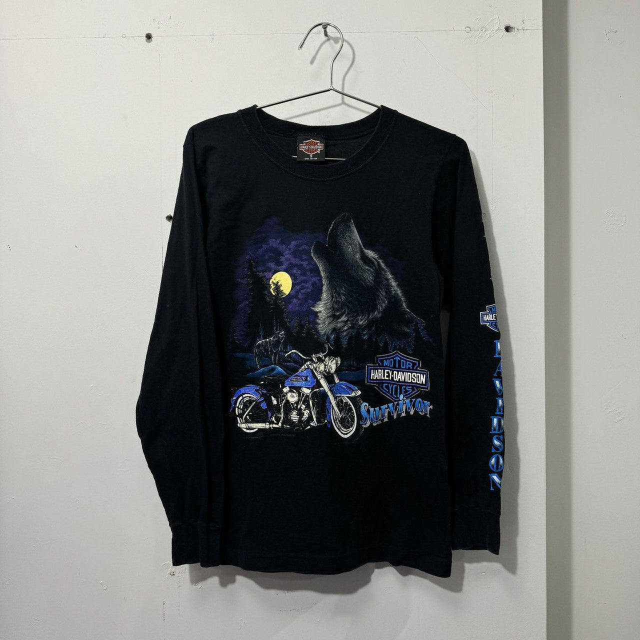 1990s HARLEY DAVIDSON SURIVOR WOLF LONGSLEEVE TEE