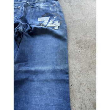 2000S Y2K KOMANI BAGGY FLARE DENIM GRAFFITI SKATER JEANS