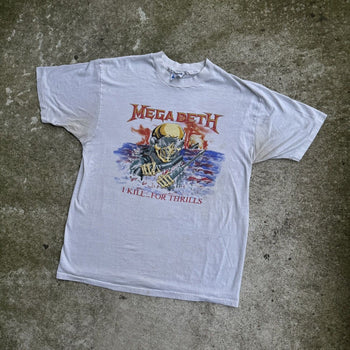 1980s MEGADETH I KILL FOR THRILLS TEE