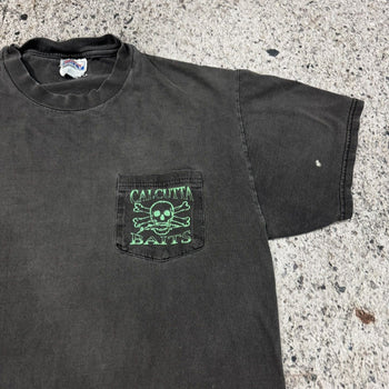 2000s Faded Thrashed Skull Bait & Tackle Tee