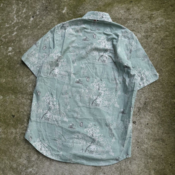 THOM BROWN GREEN COTTON POPLIN TOILE SHIRT