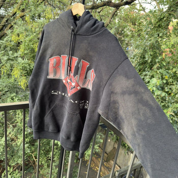 1990s Bulls Thrashed Stained NBA Hoodie