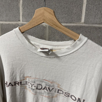 2000s Harley Davidson Thrashed Faded Distressed Tee