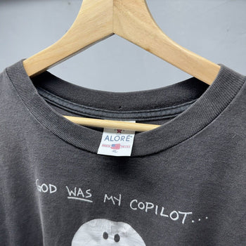 1990s Thrashed Faded God Was My Copilot Tee