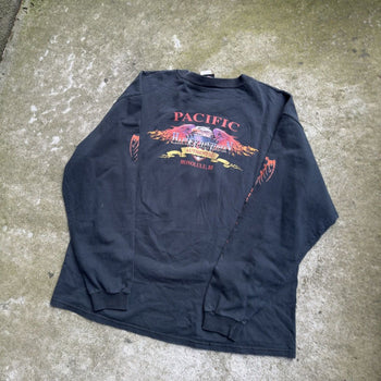 1990S HARLEY DAVIDSON METAL 3M FLAME LONGSLEEVE TEE HAWAII