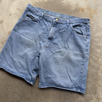 2000S WRANGLER BAGGY FADED DENIM JEAN SHORTS JORTS