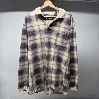1990s Faded Plaid Grunge Shirt