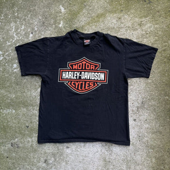 1990s HARLEY DAVIDSON BIG LOGO AKRON OHIO TEE